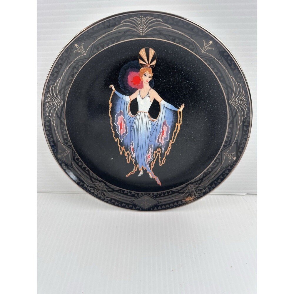 House of Erté Royal Doulton “Twilight”Art Deco 8” Plate Franklin Mint Numbered